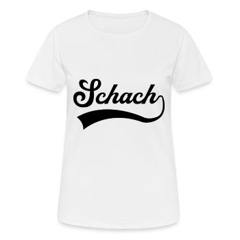 Schach Schriftzug - Frauen T-Shirt atmungsaktiv - Weiß - Vorne - AI Model Female 172 dark (172cm)