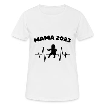 Mom 2023 - Women's Breathable T-Shirt - white - Front - AI Model Female 172 dark (172cm)