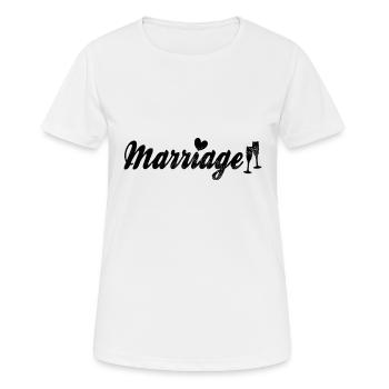 Marriage wedding lettering - Women's Breathable T-Shirt - white - Front - AI Model Female 172 dark (172cm)
