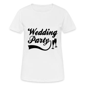 Wedding party - Women's Breathable T-Shirt - white - Front - AI Model Female 172 dark (172cm)