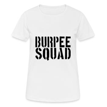 Burpee Squad - Frauen T-Shirt atmungsaktiv - Weiß - Vorne - AI Model Female 172 dark (172cm)
