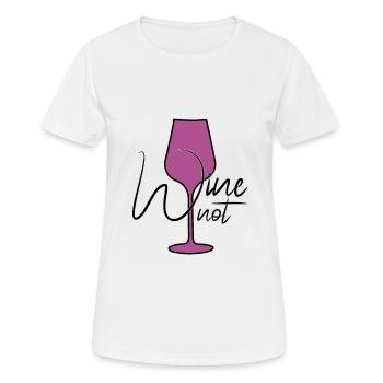 lustiger Wein Spruch - Frauen T-Shirt atmungsaktiv - Weiß - Vorne - AI Model Female 172 dark (172cm)