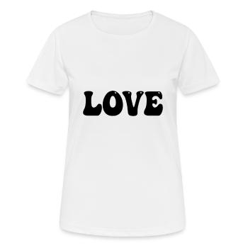 Aimer Amour amoureux - T-shirt respirant Femme - blanc - Devant - AI Model Female 172 dark (172cm)