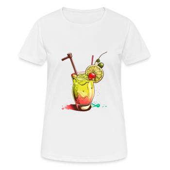 Cocktail - T-shirt respirant Femme - blanc - Devant - AI Model Female 172 dark (172cm)