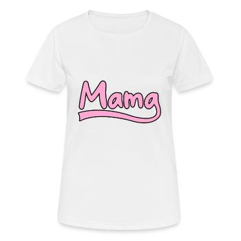 Lettrage Mama - T-shirt respirant Femme - blanc - Devant - AI Model Female 172 dark (172cm)