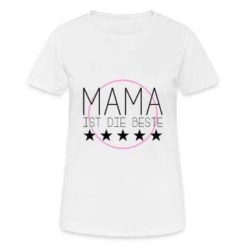 Mama ist die beste - Frauen T-Shirt atmungsaktiv - Weiß - Vorne - AI Model Female 172 dark (172cm)