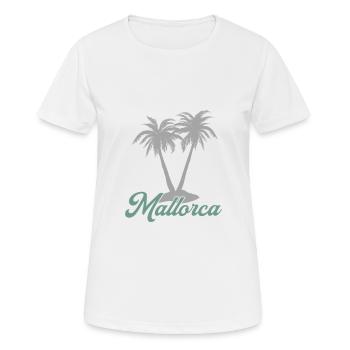 Mallorca - Frauen T-Shirt atmungsaktiv - Weiß - Vorne - AI Model Female 172 dark (172cm)