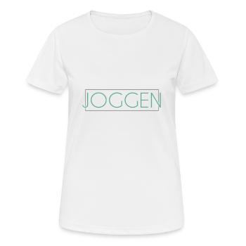 Joggen Schriftzug - Frauen T-Shirt atmungsaktiv - Weiß - Vorne - AI Model Female 172 dark (172cm)