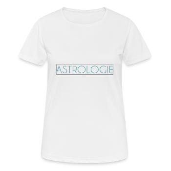 Astrologie Schriftzug - Frauen T-Shirt atmungsaktiv - Weiß - Vorne - AI Model Female 172 dark (172cm)