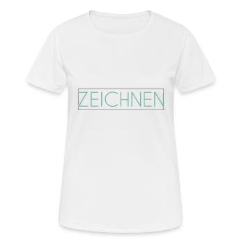 Zeichnen Schriftzug - Frauen T-Shirt atmungsaktiv - Weiß - Vorne - AI Model Female 172 dark (172cm)