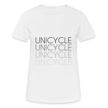 Unicycle lettering - Women's Breathable T-Shirt - white - Front - AI Model Female 172 dark (172cm)