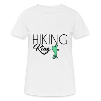 Hiking King - Frauen T-Shirt atmungsaktiv - Weiß - Vorne - AI Model Female 172 dark (172cm)