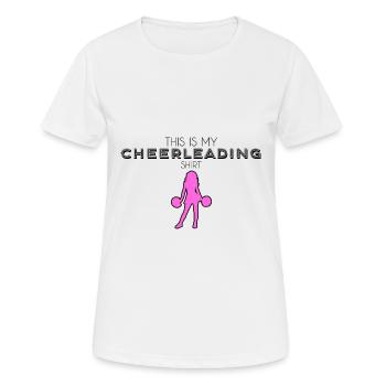Chemise de cheerleading - T-shirt respirant Femme - blanc - Devant - AI Model Female 172 dark (172cm)