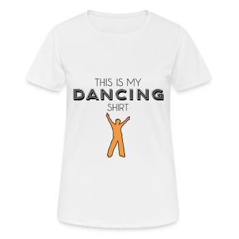 dancing shirt - Frauen T-Shirt atmungsaktiv - Weiß - Vorne - AI Model Female 172 dark (172cm)