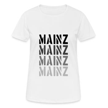 Mainz - Frauen T-Shirt atmungsaktiv - Weiß - Vorne - AI Model Female 172 dark (172cm)