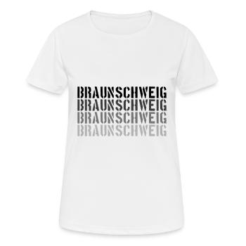 Braunschweig - Frauen T-Shirt atmungsaktiv - Weiß - Vorne - AI Model Female 172 dark (172cm)