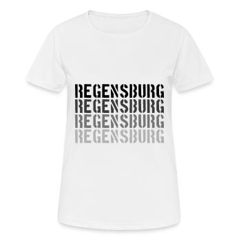 Regensburg - Frauen T-Shirt atmungsaktiv - Weiß - Vorne - AI Model Female 172 dark (172cm)