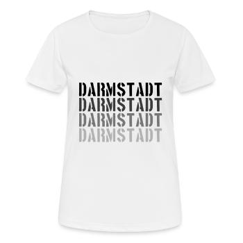 Darmstadt - Frauen T-Shirt atmungsaktiv - Weiß - Vorne - AI Model Female 172 dark (172cm)
