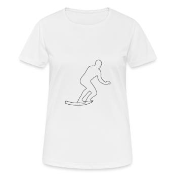 Surfer comic style - Women's Breathable T-Shirt - white - Front - AI Model Female 172 dark (172cm)