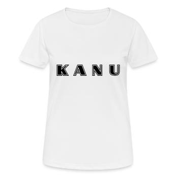 Kanu Schriftzug - Frauen T-Shirt atmungsaktiv - Weiß - Vorne - AI Model Female 172 dark (172cm)