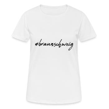 Braunschweig - Frauen T-Shirt atmungsaktiv - Weiß - Vorne - AI Model Female 172 dark (172cm)