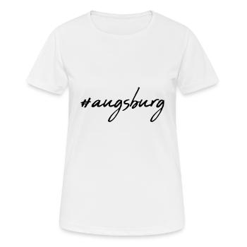 Augsburg - Frauen T-Shirt atmungsaktiv - Weiß - Vorne - AI Model Female 172 dark (172cm)