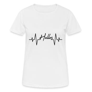 Helles Herzschlag - Frauen T-Shirt atmungsaktiv - Weiß - Vorne - AI Model Female 172 dark (172cm)