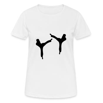 Capoeira - T-shirt respirant Femme - blanc - Devant - AI Model Female 172 dark (172cm)