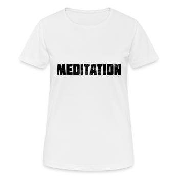 Méditation - T-shirt respirant Femme - blanc - Devant - AI Model Female 172 dark (172cm)