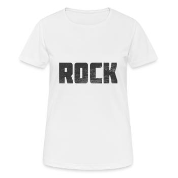 Rock - Frauen T-Shirt atmungsaktiv - Weiß - Vorne - AI Model Female 172 dark (172cm)