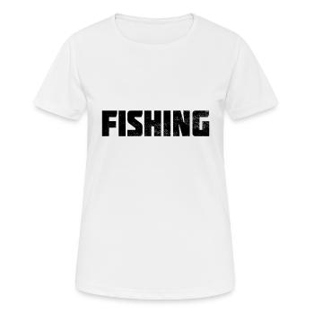 Angling - Women's Breathable T-Shirt - white - Front - AI Model Female 172 dark (172cm)