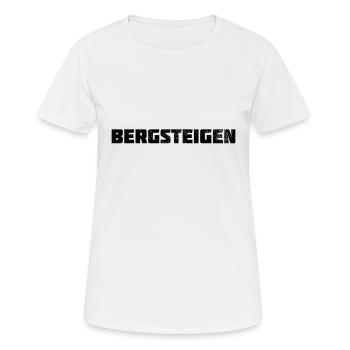 Bergsteigen - Frauen T-Shirt atmungsaktiv - Weiß - Vorne - AI Model Female 172 dark (172cm)