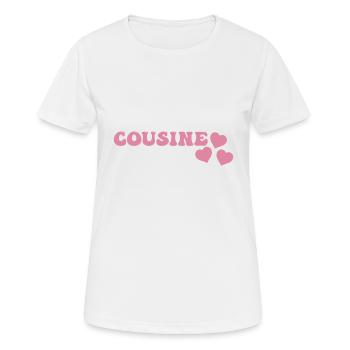 Cousin - T-shirt respirant Femme - blanc - Devant - AI Model Female 172 dark (172cm)