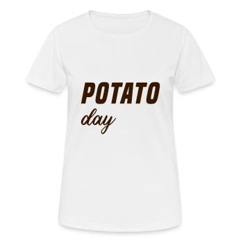 Journée de la pomme de terre - T-shirt respirant Femme - blanc - Devant - AI Model Female 172 dark (172cm)