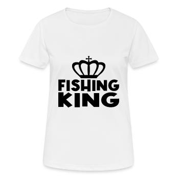 Roi de la pêche - T-shirt respirant Femme - blanc - Devant - AI Model Female 172 dark (172cm)
