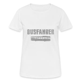 Busfahrer - Frauen T-Shirt atmungsaktiv - Weiß - Vorne - AI Model Female 172 dark (172cm)