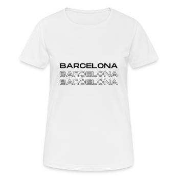 Barcelone - T-shirt respirant Femme - blanc - Devant - AI Model Female 172 dark (172cm)