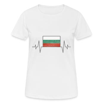Bulgarien Herzschlag - Frauen T-Shirt atmungsaktiv - Weiß - Vorne - AI Model Female 172 dark (172cm)
