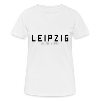 Leipzig Meine Stadt - Frauen T-Shirt atmungsaktiv - Weiß - Vorne - AI Model Female 172 dark (172cm)
