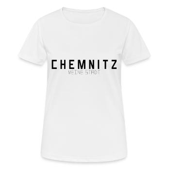 Chemnitz Ma ville - T-shirt respirant Femme - blanc - Devant - AI Model Female 172 dark (172cm)