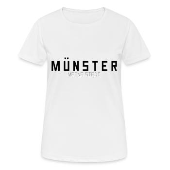 Münster Meine Stadt - Frauen T-Shirt atmungsaktiv - Weiß - Vorne - AI Model Female 172 dark (172cm)