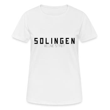 Solingen Meine Stadt - Frauen T-Shirt atmungsaktiv - Weiß - Vorne - AI Model Female 172 dark (172cm)