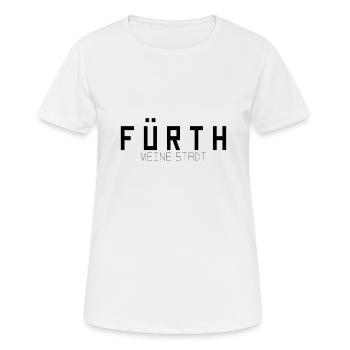 Fürth Ma ville - T-shirt respirant Femme - blanc - Devant - AI Model Female 172 dark (172cm)