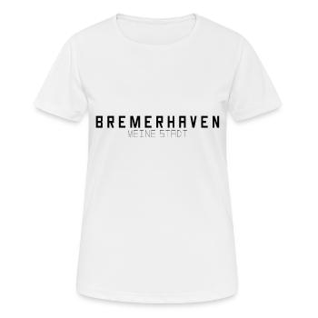Bremerhaven Meine Stadt - Frauen T-Shirt atmungsaktiv - Weiß - Vorne - AI Model Female 172 dark (172cm)