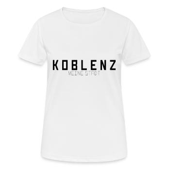 Koblenz Meine Stadt - Frauen T-Shirt atmungsaktiv - Weiß - Vorne - AI Model Female 172 dark (172cm)