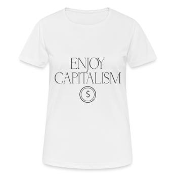 Kapitalismus Jouissez du capitalisme - T-shirt respirant Femme - blanc - Devant - AI Model Female 172 dark (172cm)