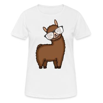 Lama Alpaca Clever Gift Femmes Hommes Enfants - T-shirt respirant Femme - blanc - Devant - AI Model Female 172 dark (172cm)