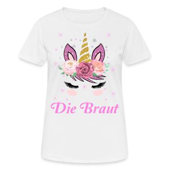 Damen JGA Geschenk Junggesellenabschied Die Braut - Frauen T-Shirt atmungsaktiv - Weiß - Vorne - AI Model Female 172 dark (172cm)