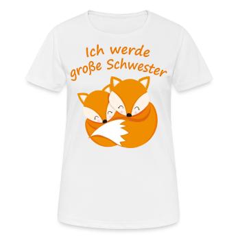 Ich werde Große Schwester Geschenk Mädchen Fuchs - Frauen T-Shirt atmungsaktiv - Weiß - Vorne - AI Model Female 172 dark (172cm)