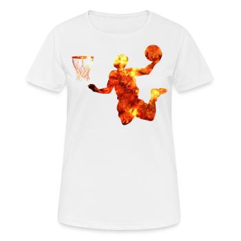 Basketball Dunking Geschenk Basketballspieler - Frauen T-Shirt atmungsaktiv - Weiß - Vorne - AI Model Female 172 dark (172cm)